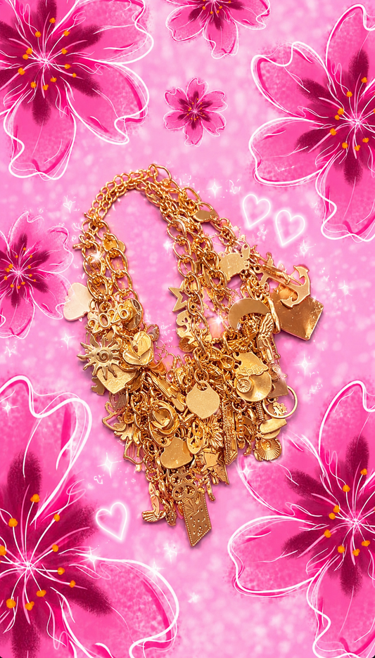 gold junky charm bracelets